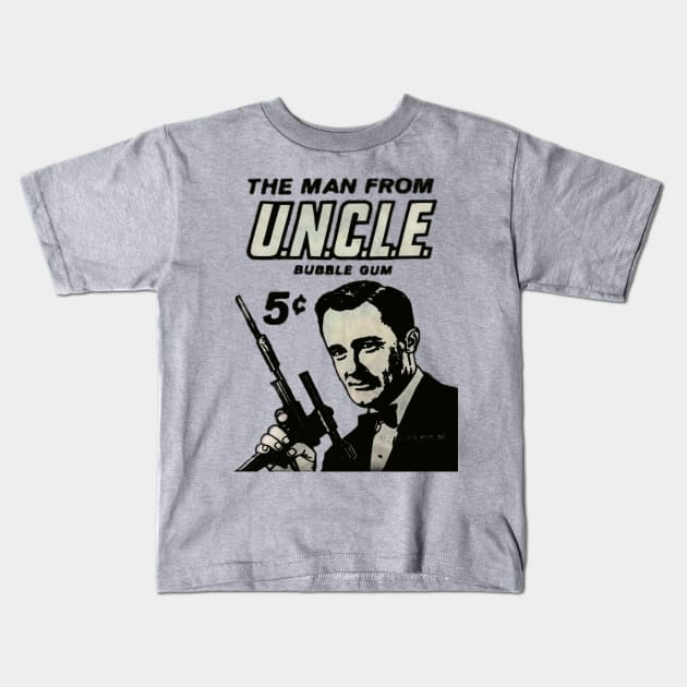 Vintage Man From U.N.C.L.E. with Napoleon Solo - Authentic, Distressed Kids T-Shirt by offsetvinylfilm